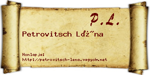 Petrovitsch Léna névjegykártya